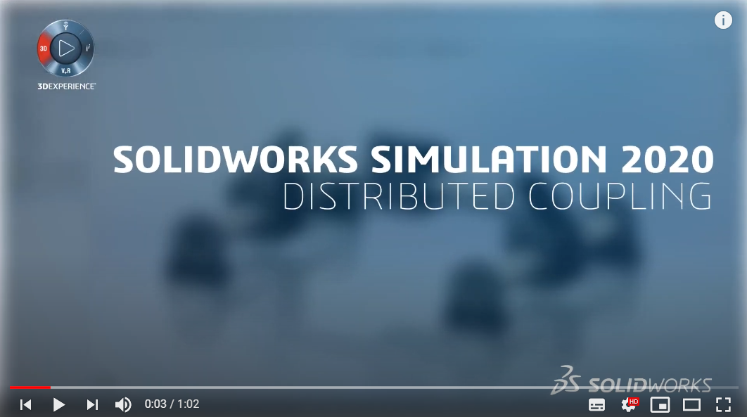 What's New in SOLIDWORKS SIMULATION 2020 - Distributed Coupling: